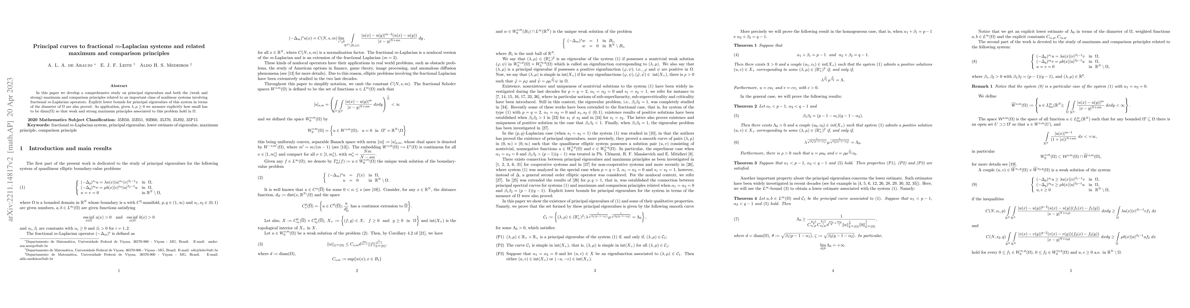 Thumbnail for Principal curves to fractional $m$-Laplacian systems and related maximum
  and comparison principles