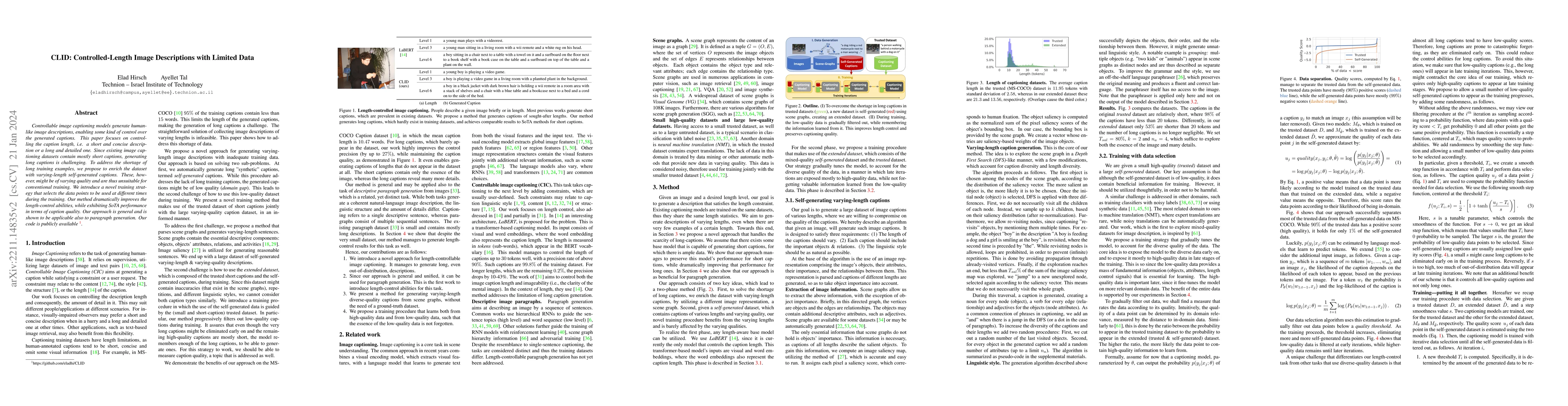 Thumbnail for CLID: Controlled-Length Image Descriptions with Limited Data