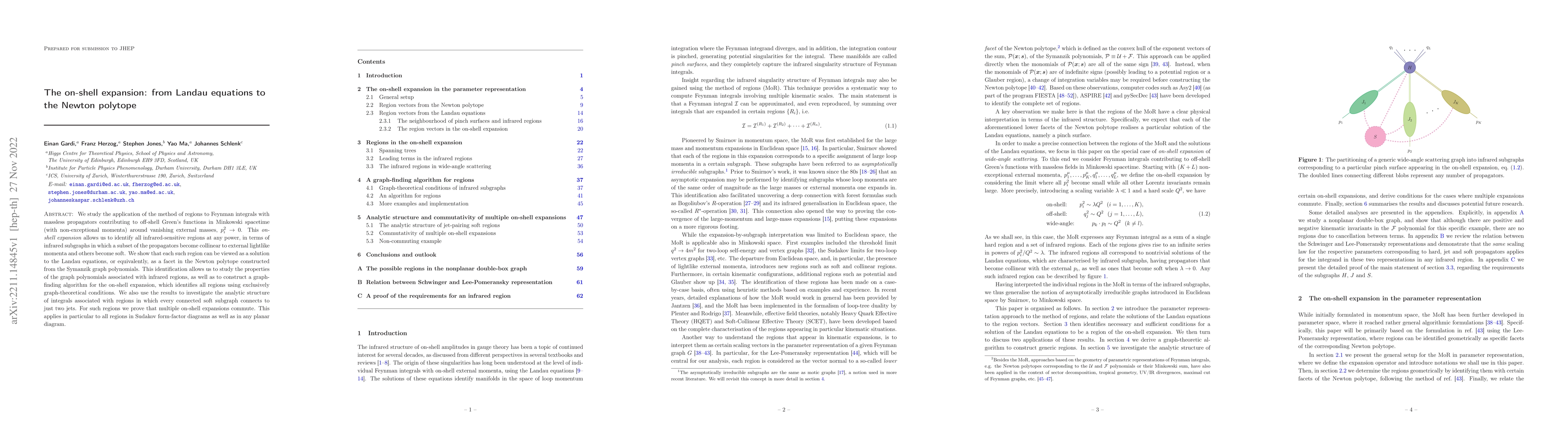 Thumbnail for The on-shell expansion: from Landau equations to the Newton polytope