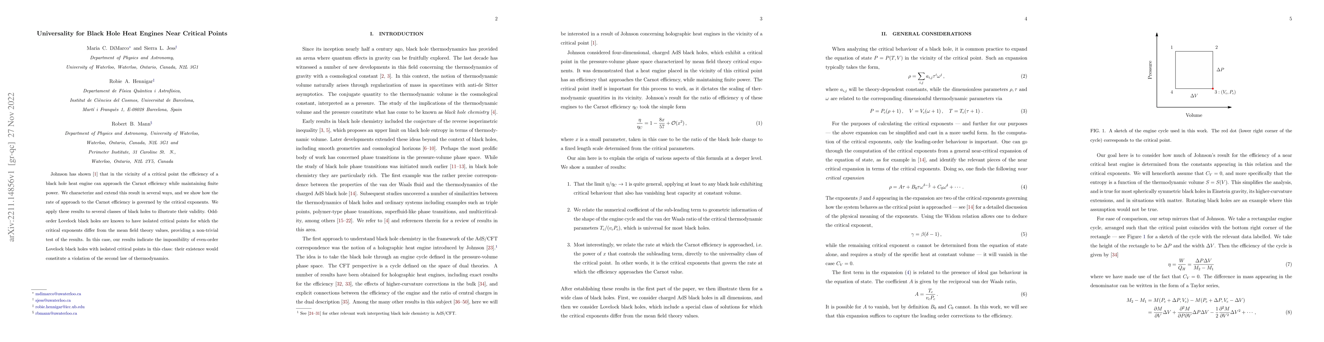 Thumbnail for Universality for Black Hole Heat Engines Near Critical Points