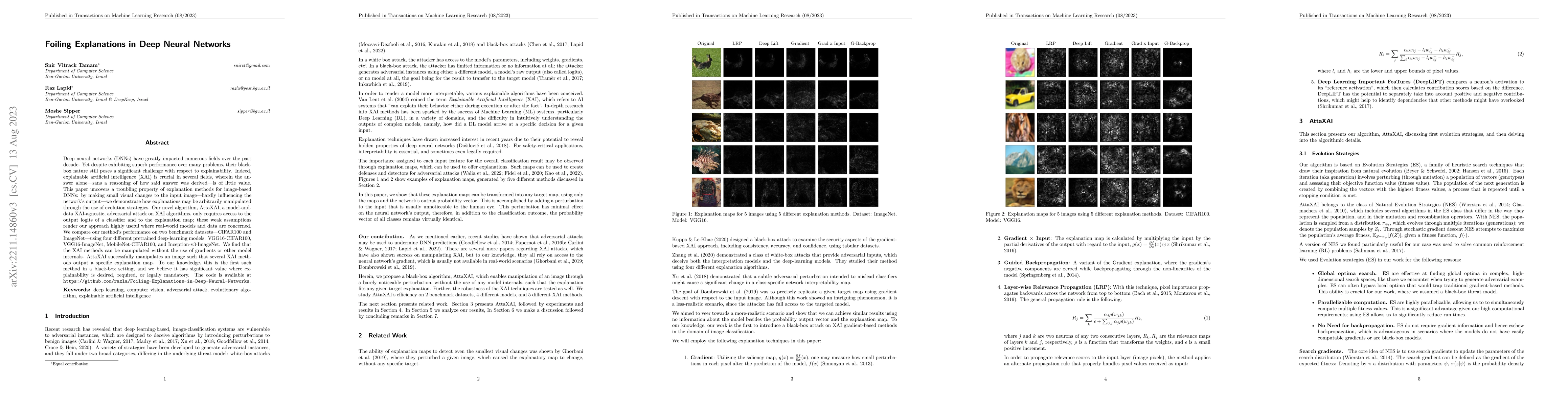 Thumbnail for Foiling Explanations in Deep Neural Networks