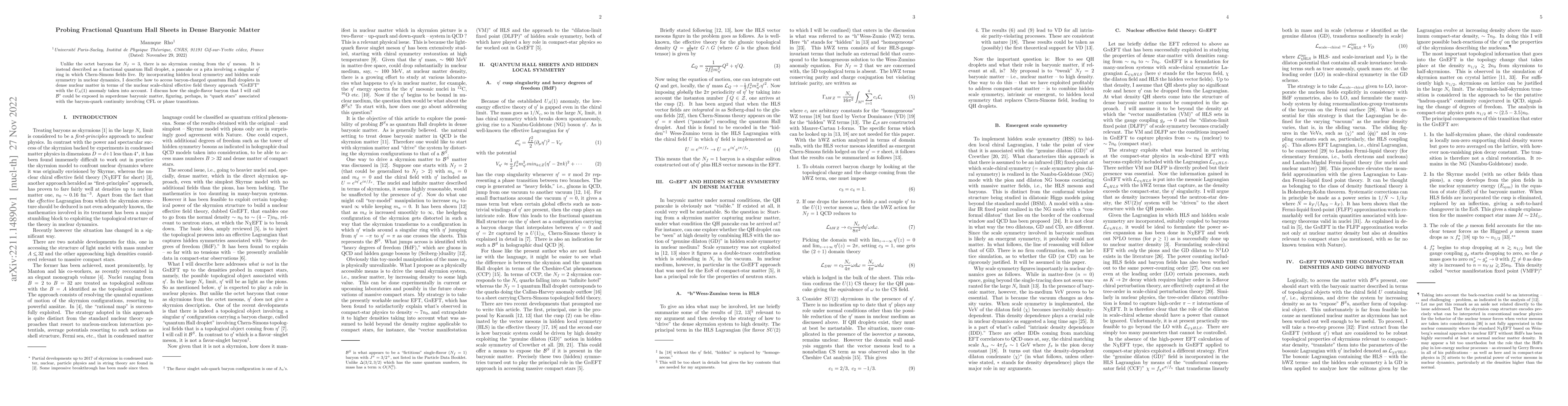 Thumbnail for Probing Fractional Quantum Hall Sheets in Dense Baryonic Matter