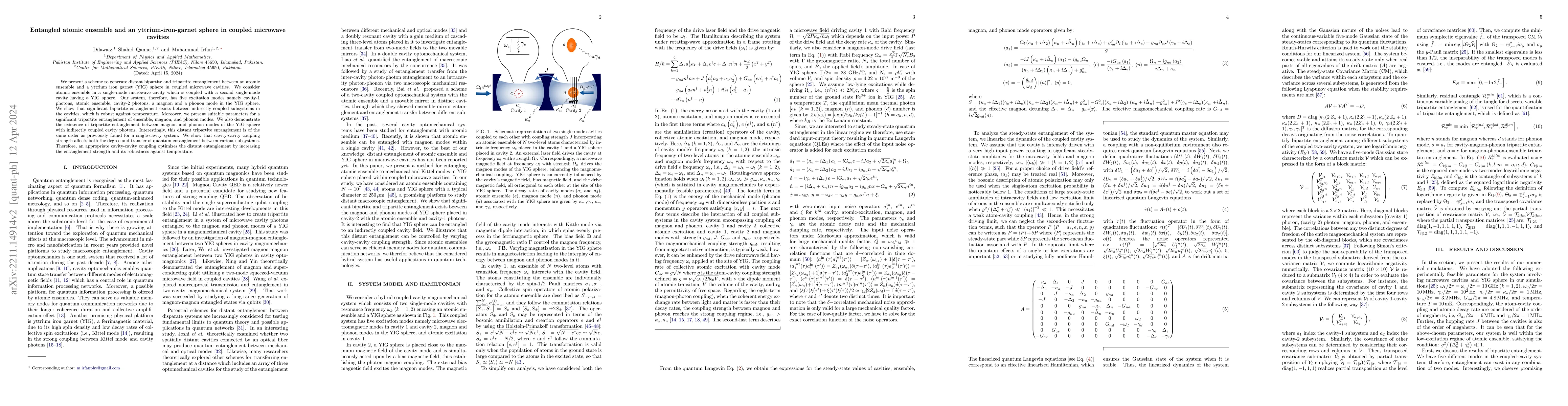 Thumbnail for Entangled atomic ensemble and an yttrium-iron-garnet sphere in coupled
  microwave cavities