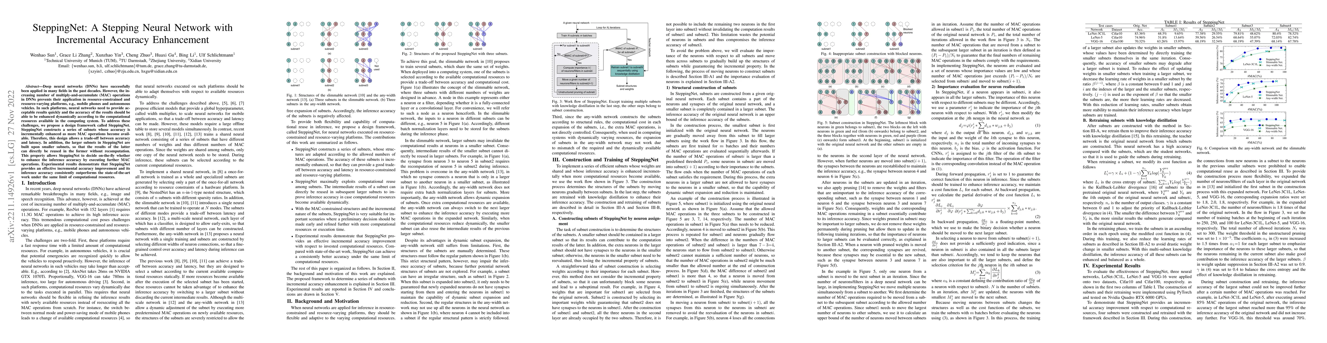 Thumbnail for SteppingNet: A Stepping Neural Network with Incremental Accuracy
  Enhancement
