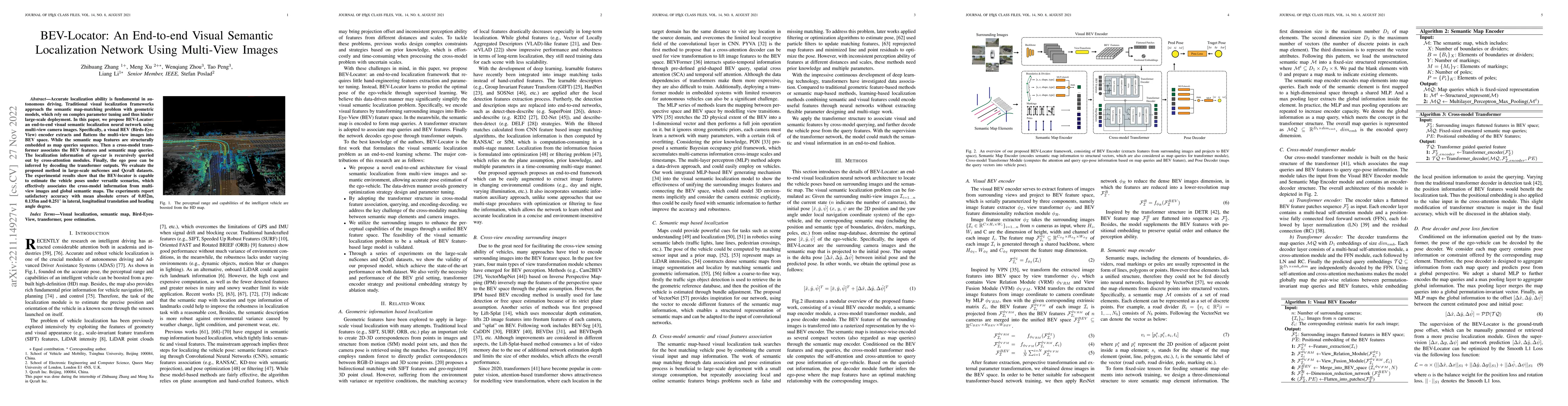 Thumbnail for BEV-Locator: An End-to-end Visual Semantic Localization Network Using
  Multi-View Images