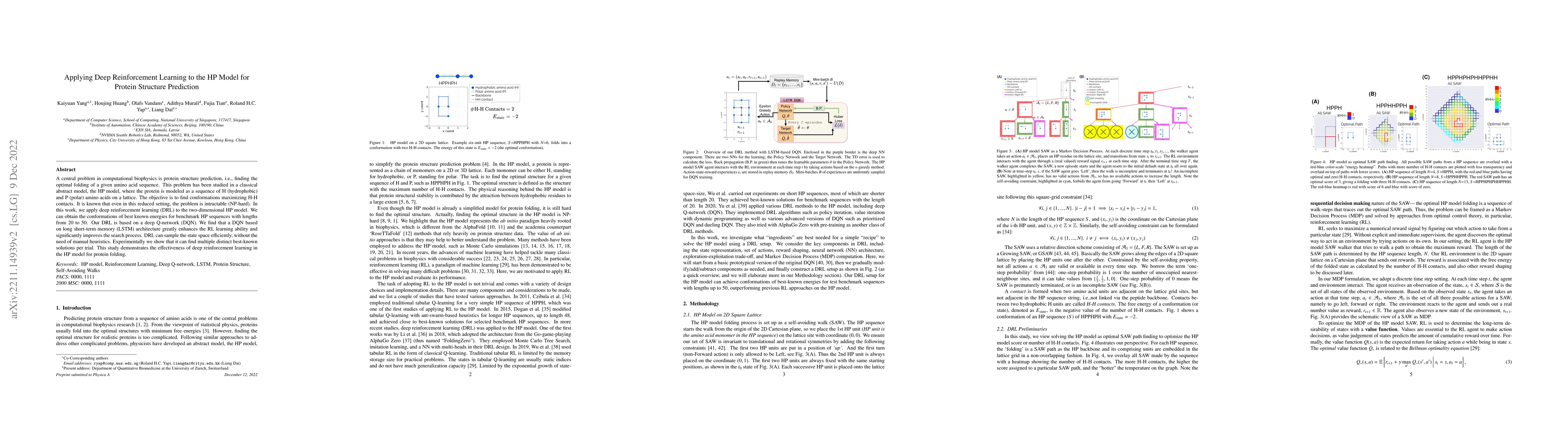 Thumbnail for Applying Deep Reinforcement Learning to the HP Model for Protein
  Structure Prediction