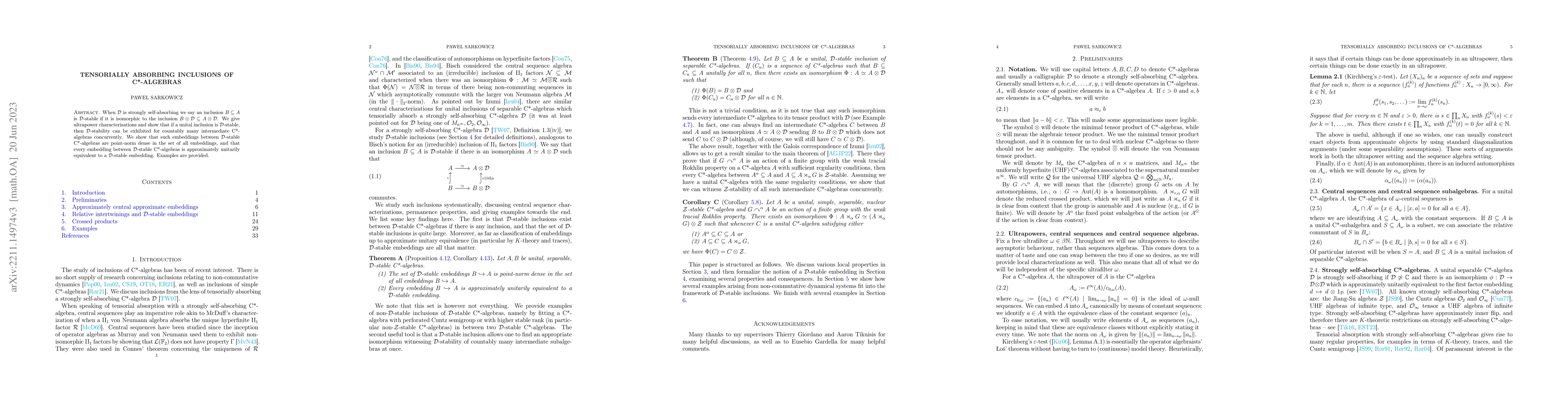 Thumbnail for Tensorially Absorbing Inclusions of C*-algebras