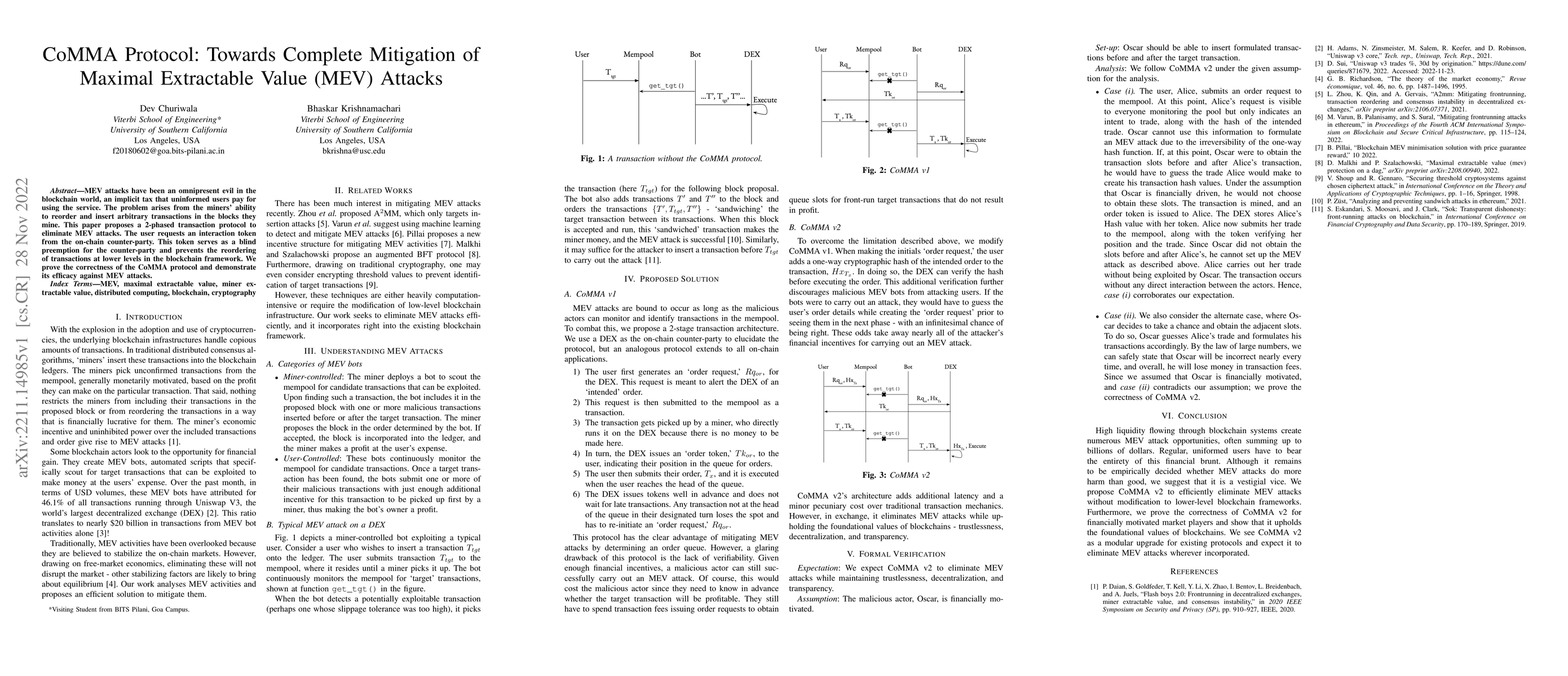 Thumbnail for CoMMA Protocol: Towards Complete Mitigation of Maximal Extractable Value
  (MEV) Attacks
