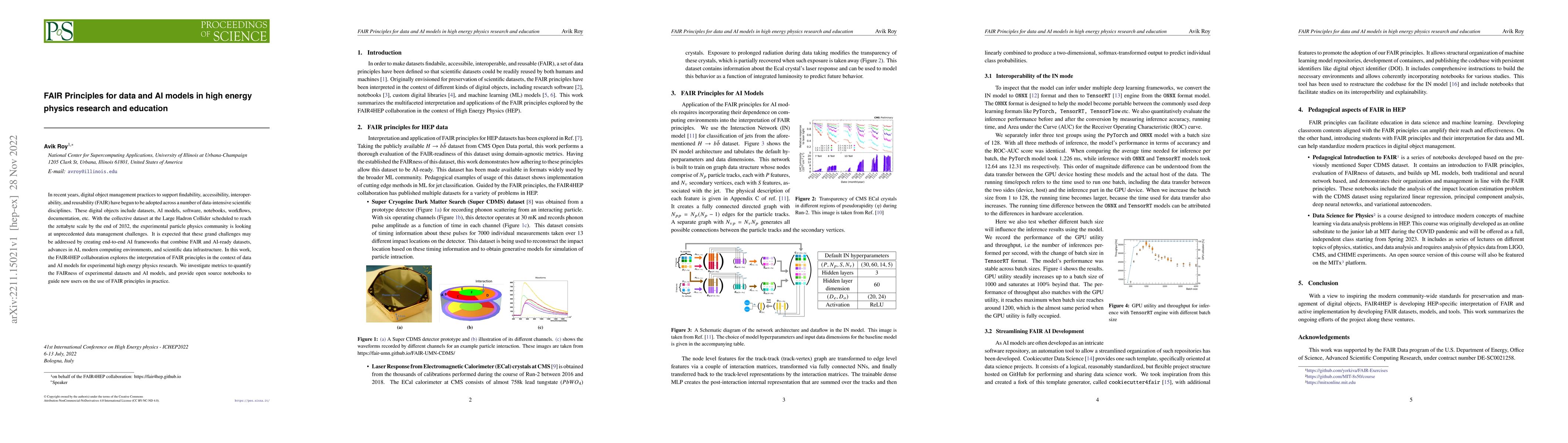 Thumbnail for FAIR Principles for data and AI models in high energy physics research
  and education