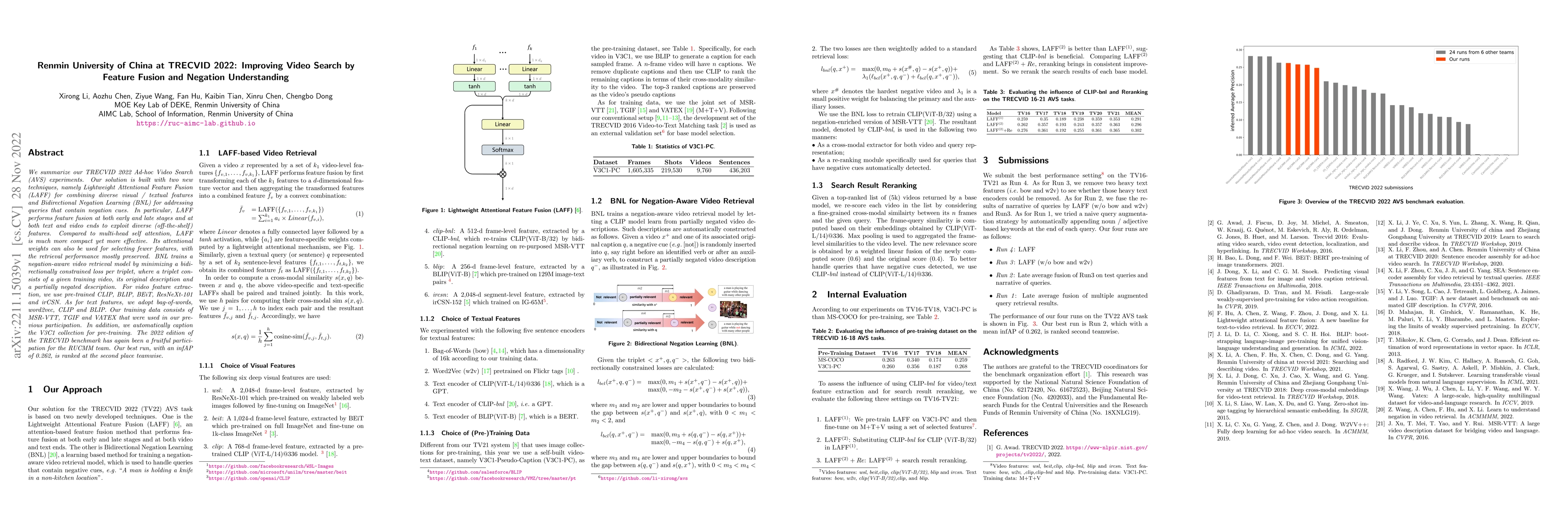 Thumbnail for Renmin University of China at TRECVID 2022: Improving Video Search by
  Feature Fusion and Negation Understanding