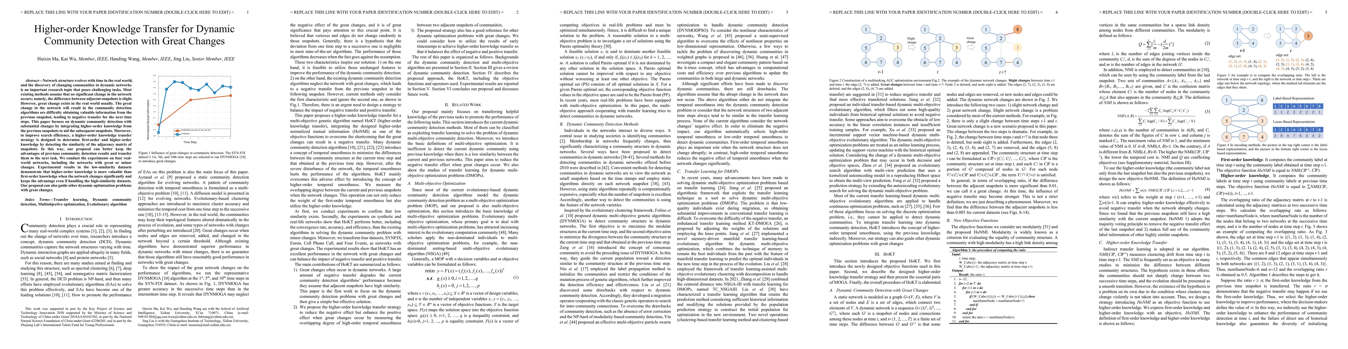 Thumbnail for Higher-order Knowledge Transfer for Dynamic Community Detection with
  Great Changes