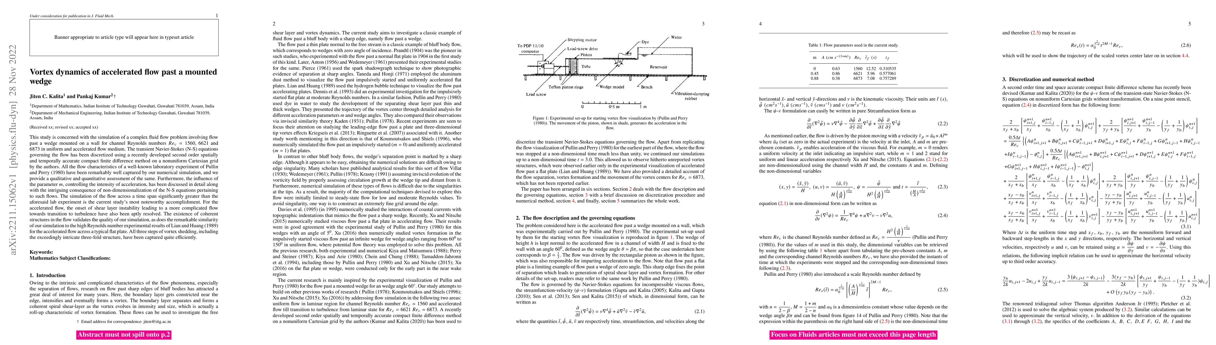 Thumbnail for Vortex dynamics of accelerated flow past a mounted wedge
