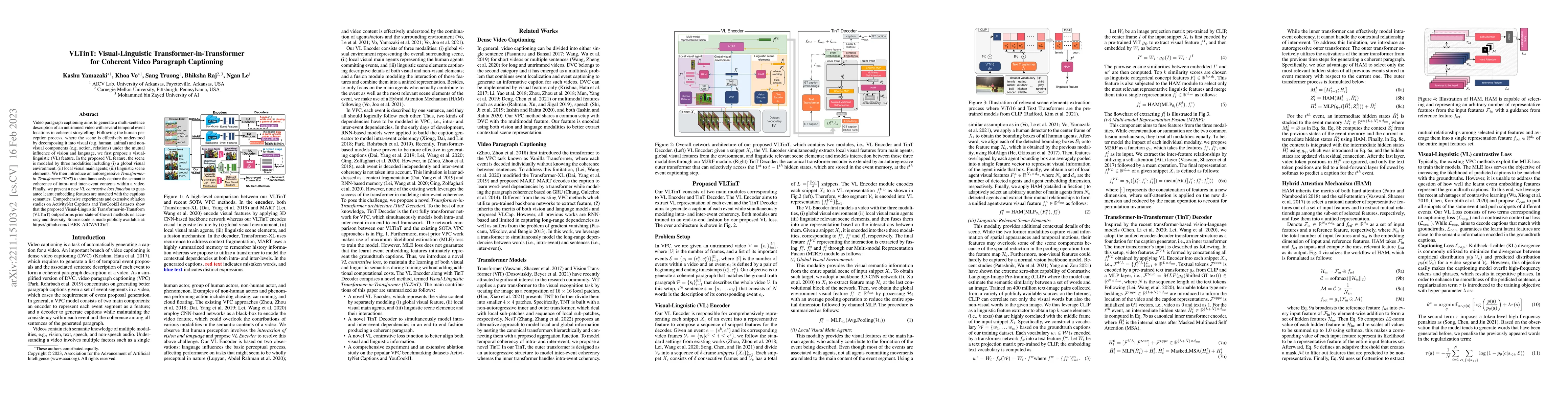 Thumbnail for VLTinT: Visual-Linguistic Transformer-in-Transformer for Coherent Video
  Paragraph Captioning
