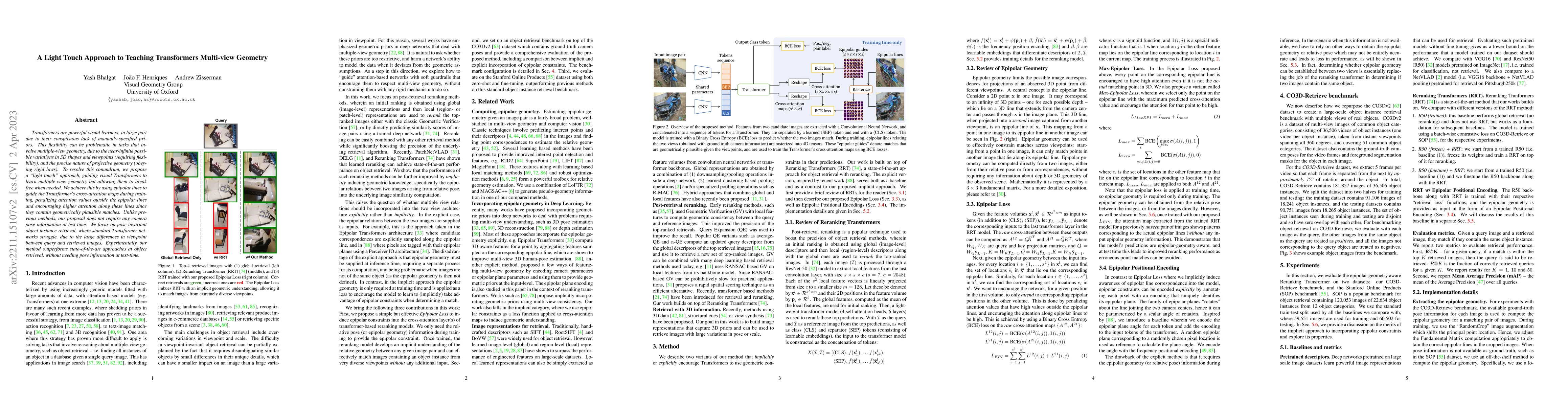 Thumbnail for A Light Touch Approach to Teaching Transformers Multi-view Geometry