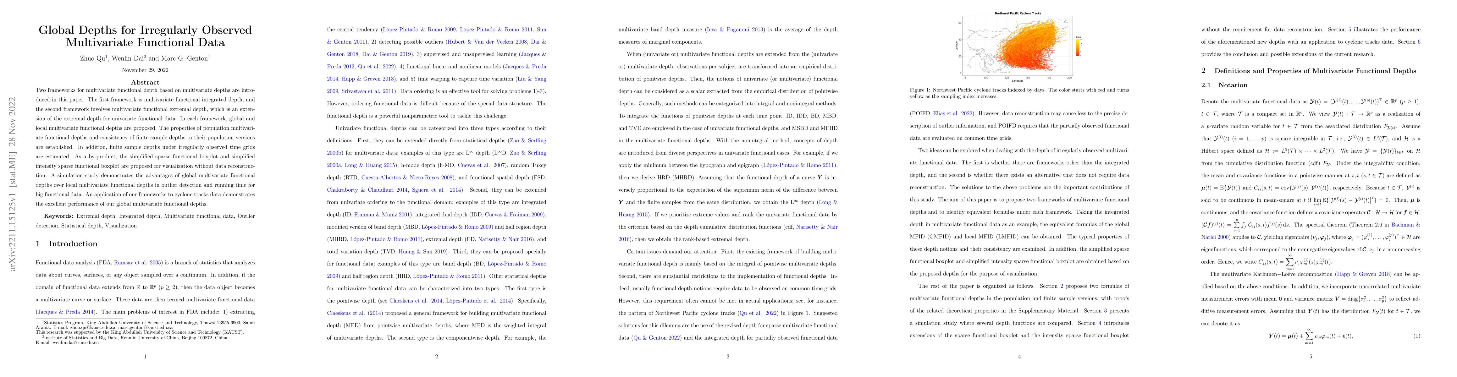 Thumbnail for Global Depths for Irregularly Observed Multivariate Functional Data