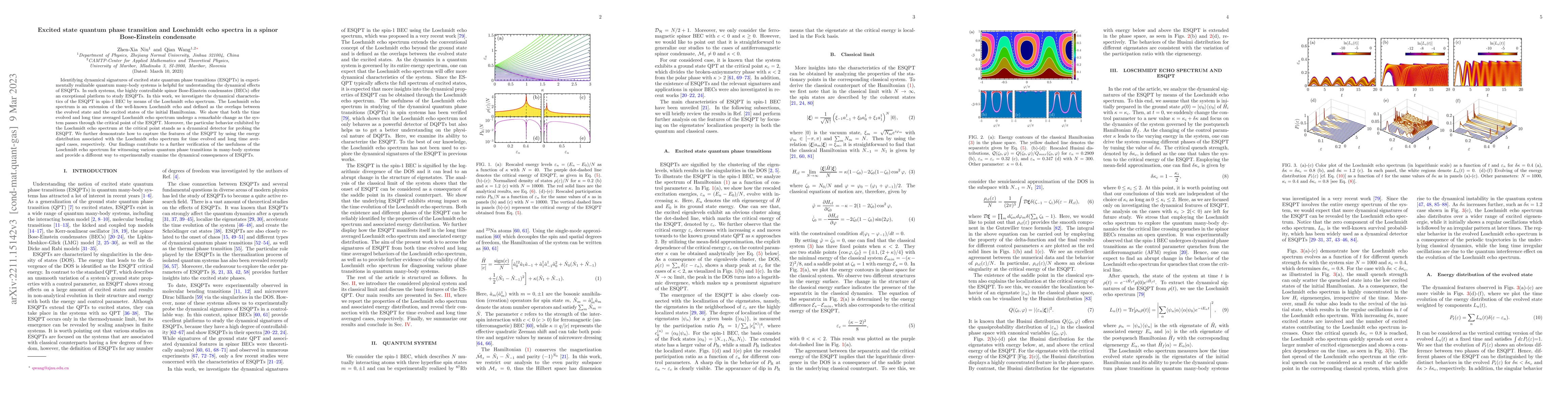 Thumbnail for Excited state quantum phase transition and Loschmidt echo spectra in a
  spinor Bose-Einstein condensate