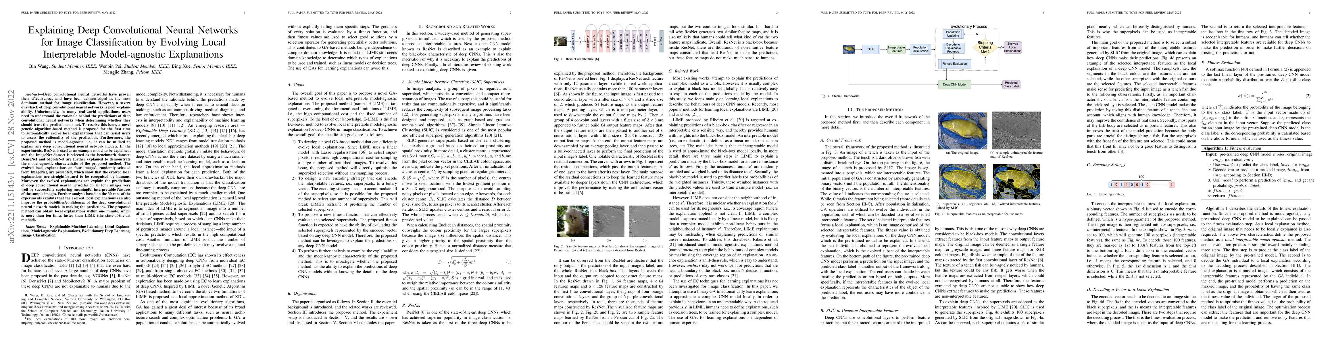 Thumbnail for Explaining Deep Convolutional Neural Networks for Image Classification
  by Evolving Local Interpretable Model-agnostic Explanations