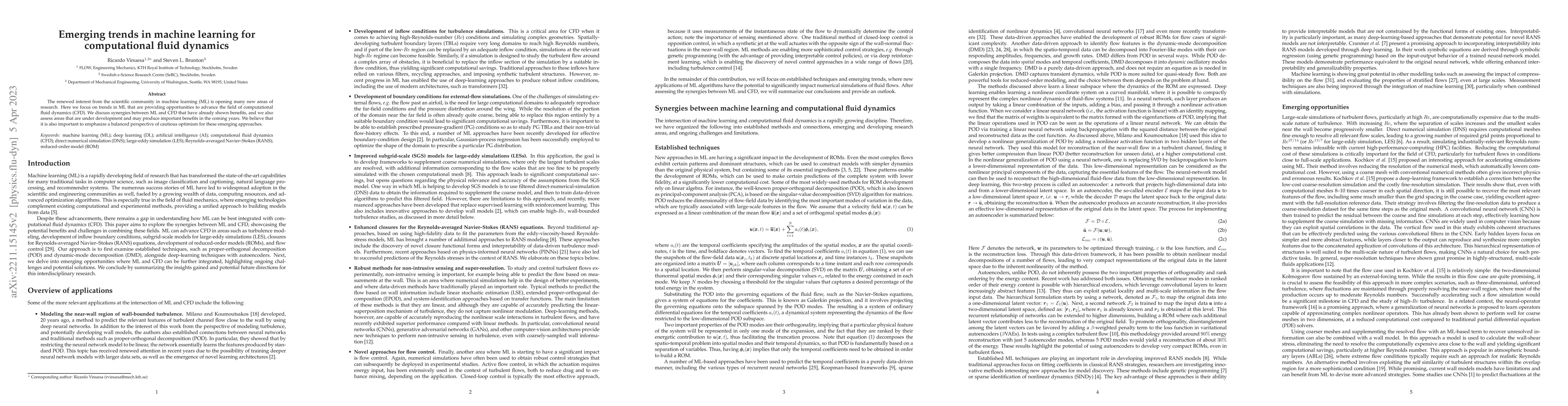 Thumbnail for Emerging trends in machine learning for computational fluid dynamics