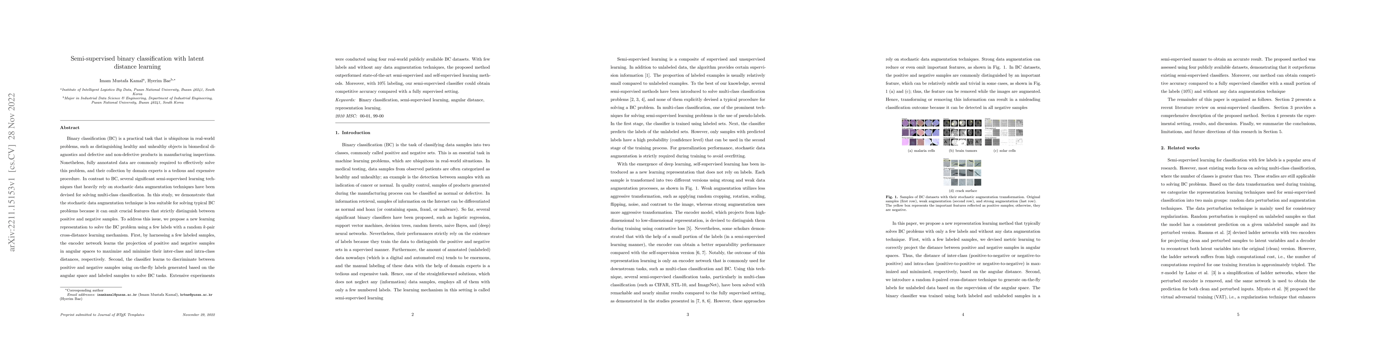 Thumbnail for Semi-supervised binary classification with latent distance learning