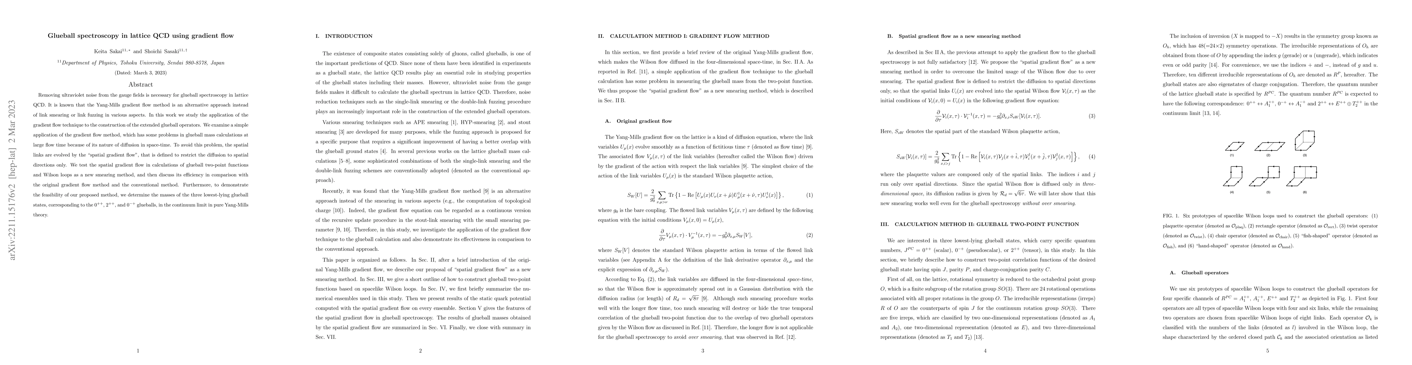 Thumbnail for Glueball spectroscopy in lattice QCD using gradient flow