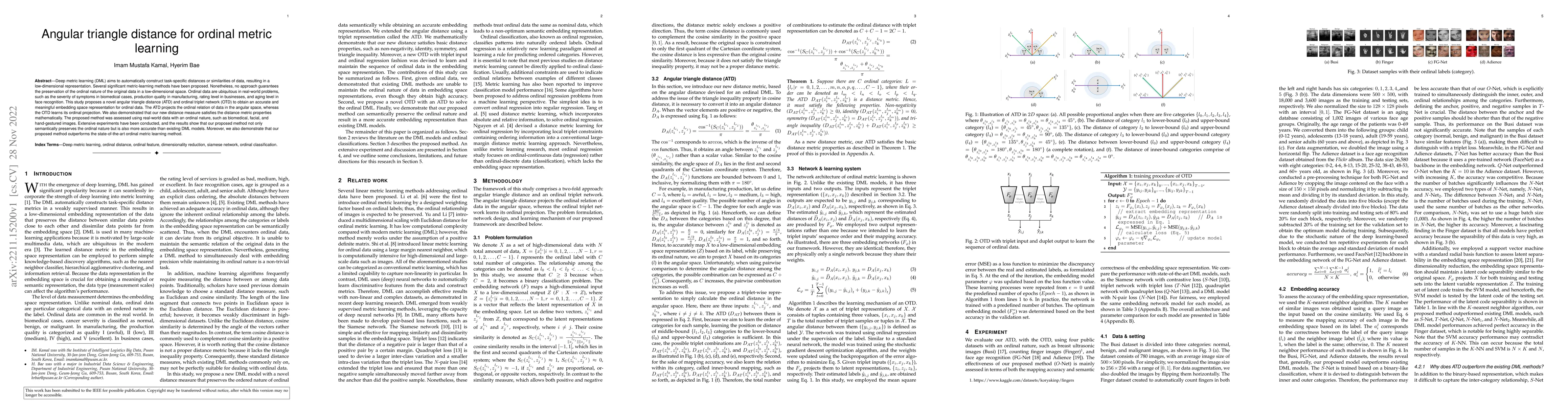 Thumbnail for Angular triangle distance for ordinal metric learning