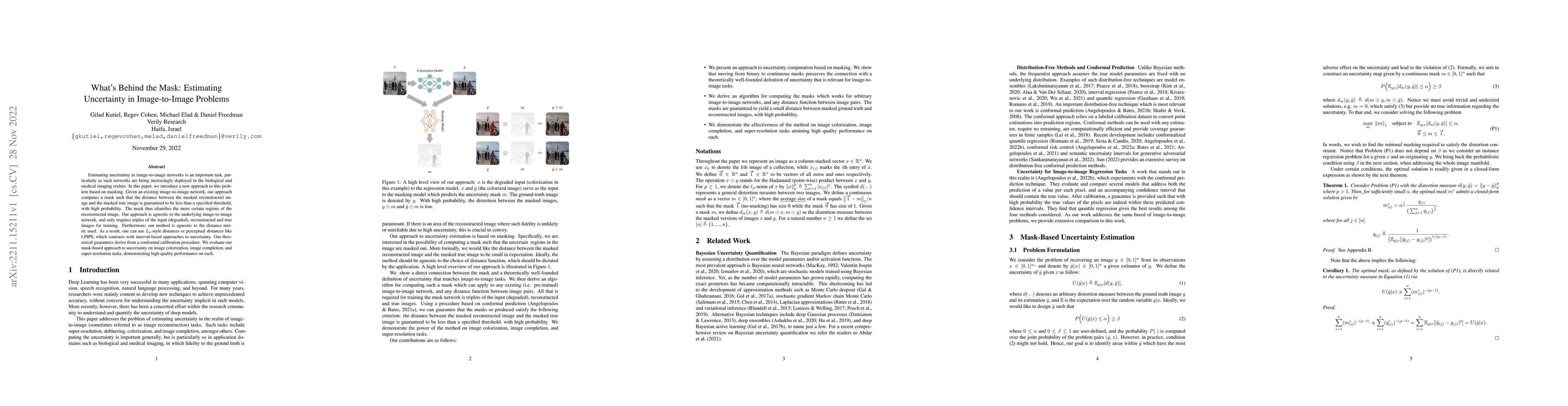 Thumbnail for What's Behind the Mask: Estimating Uncertainty in Image-to-Image
  Problems