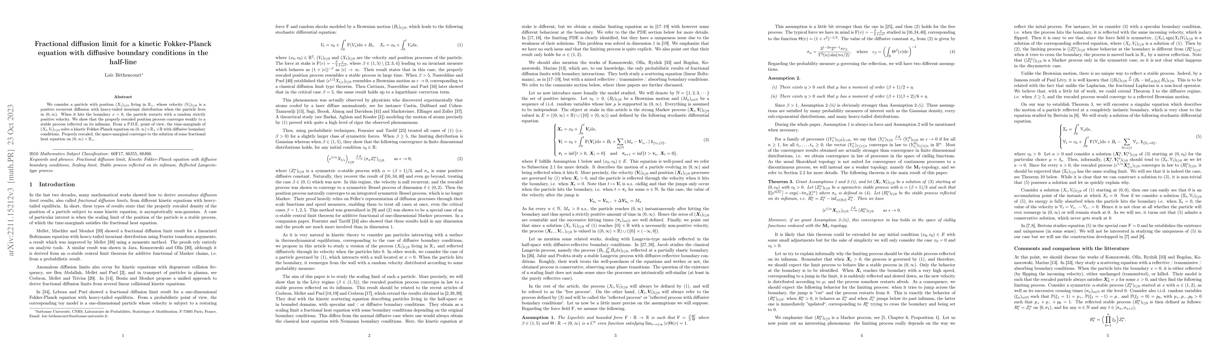 Thumbnail for Fractional diffusion limit for a kinetic Fokker-Planck equation with
  diffusive boundary conditions in the half-line