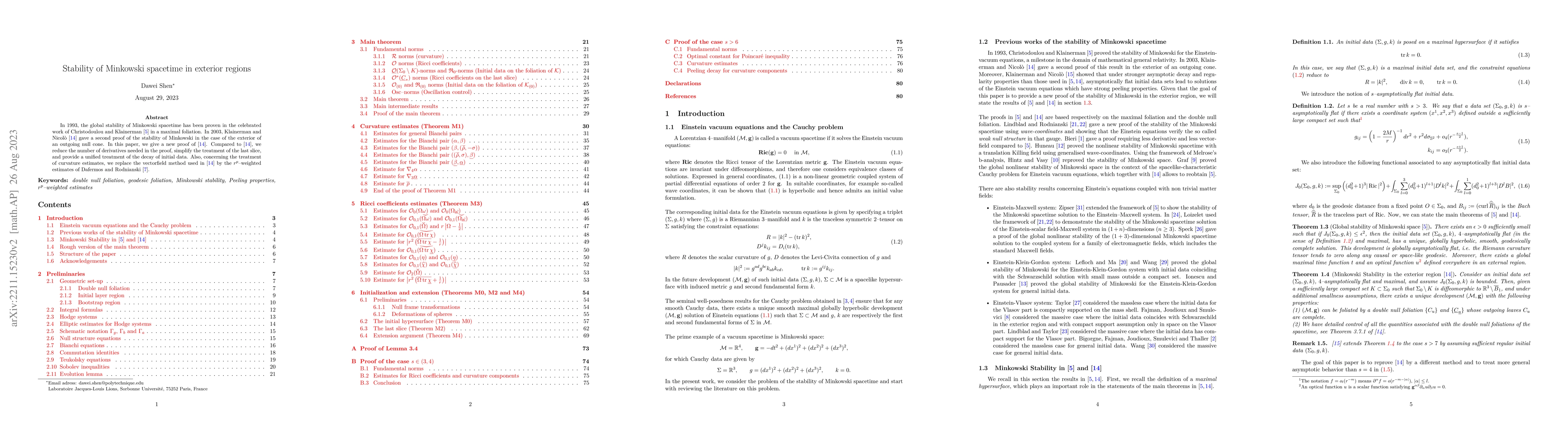 Thumbnail for Stability of Minkowski spacetime in exterior regions