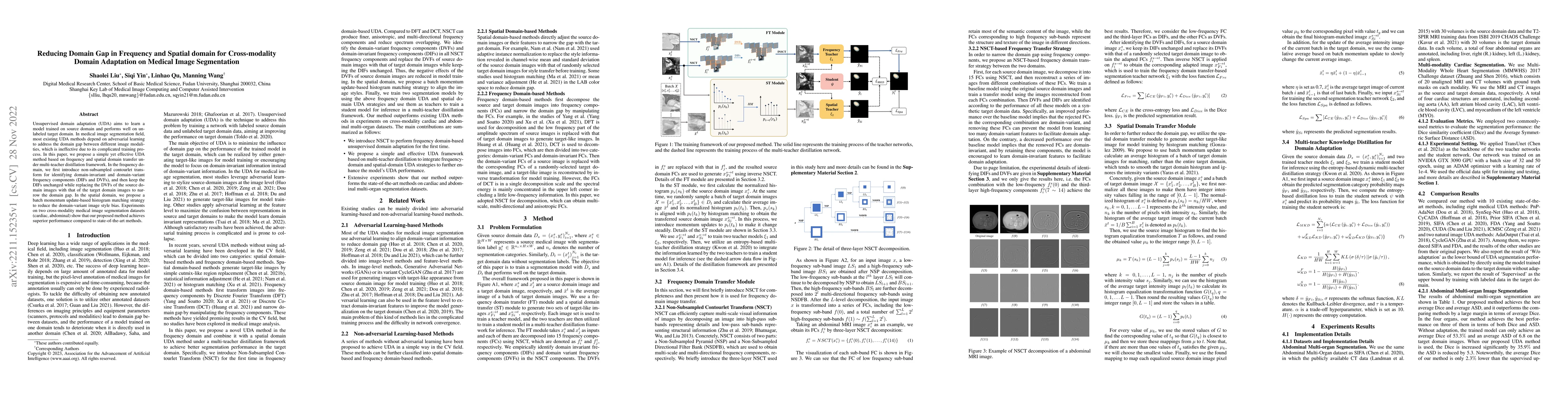 Thumbnail for Reducing Domain Gap in Frequency and Spatial domain for Cross-modality
  Domain Adaptation on Medical Image Segmentation