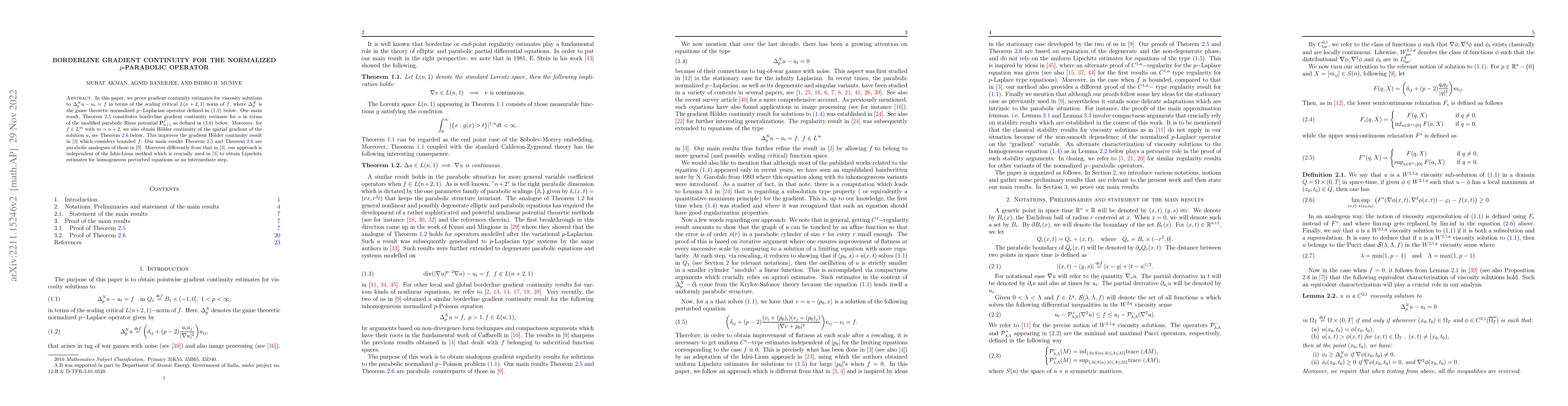 Thumbnail for Borderline gradient continuity for the normalized $p$-parabolic operator