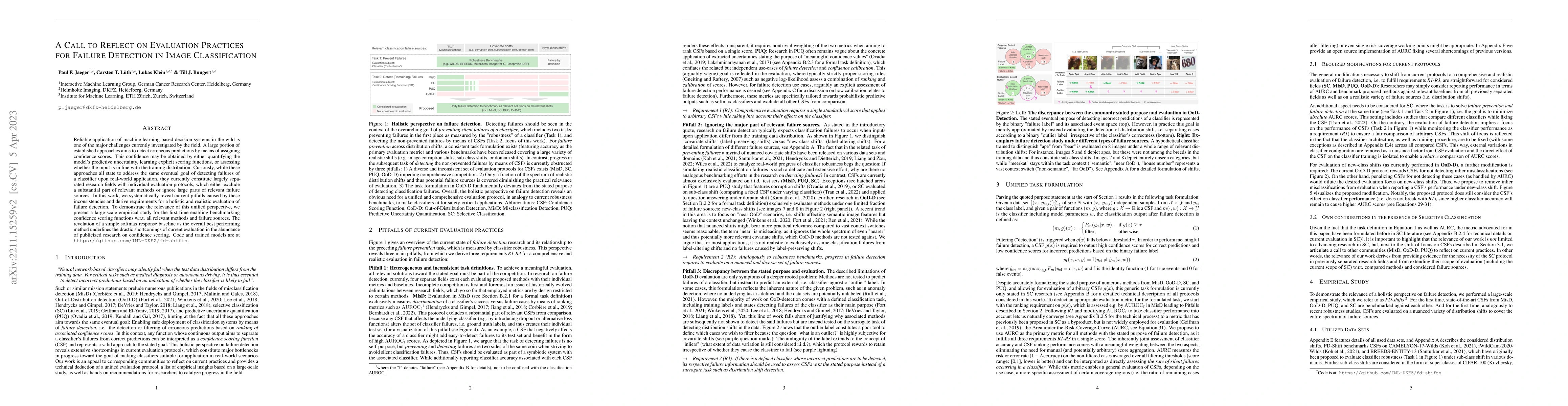 Thumbnail for A Call to Reflect on Evaluation Practices for Failure Detection in Image
  Classification