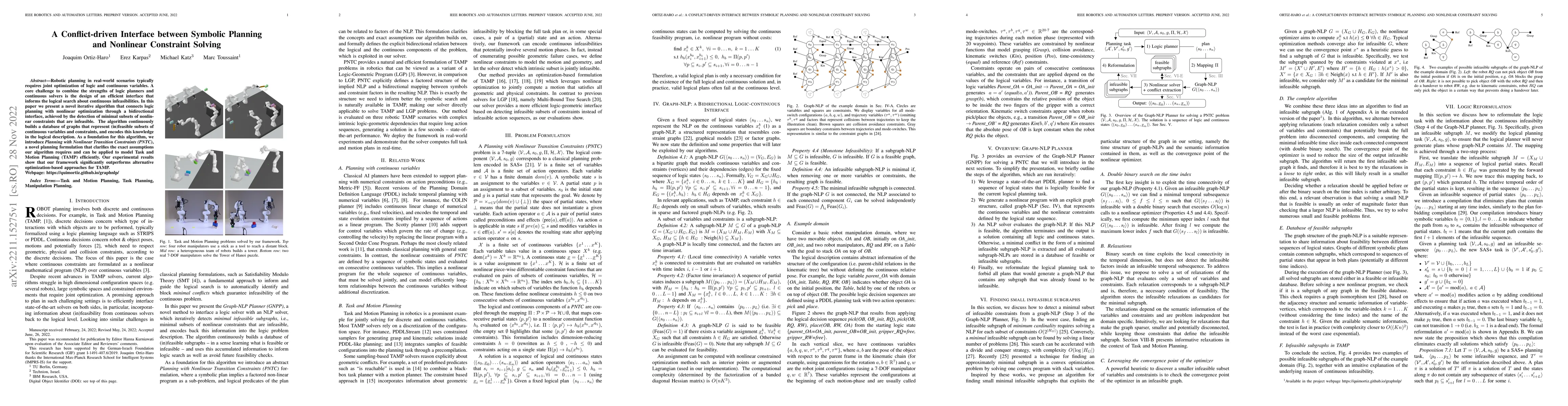 Thumbnail for A Conflict-driven Interface between Symbolic Planning and Nonlinear
  Constraint Solving