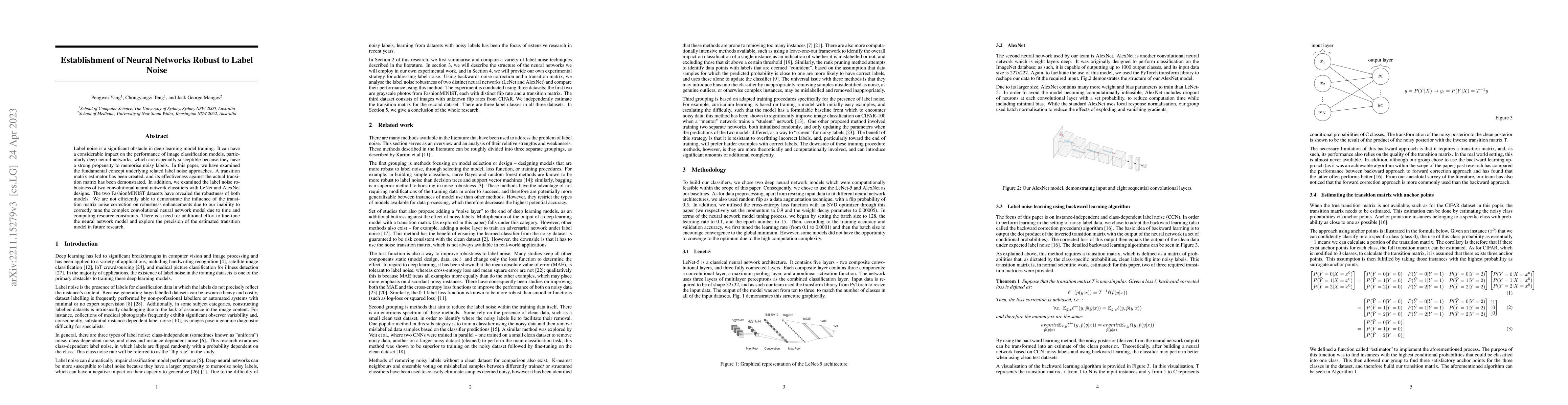 Thumbnail for Establishment of Neural Networks Robust to Label Noise
