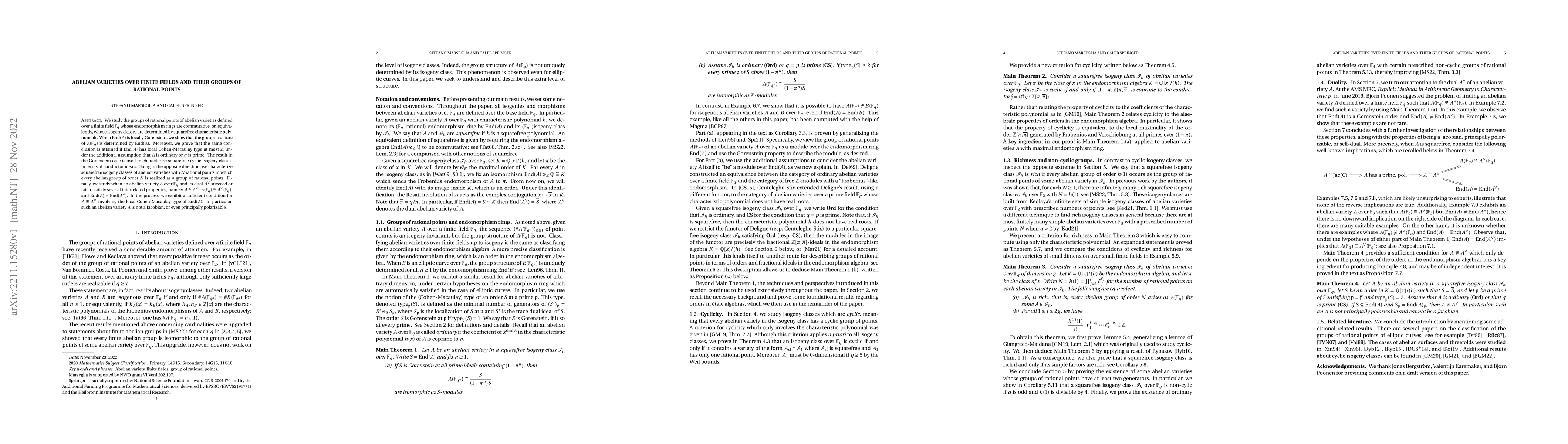 Thumbnail for Abelian varieties over finite fields and their groups of rational points