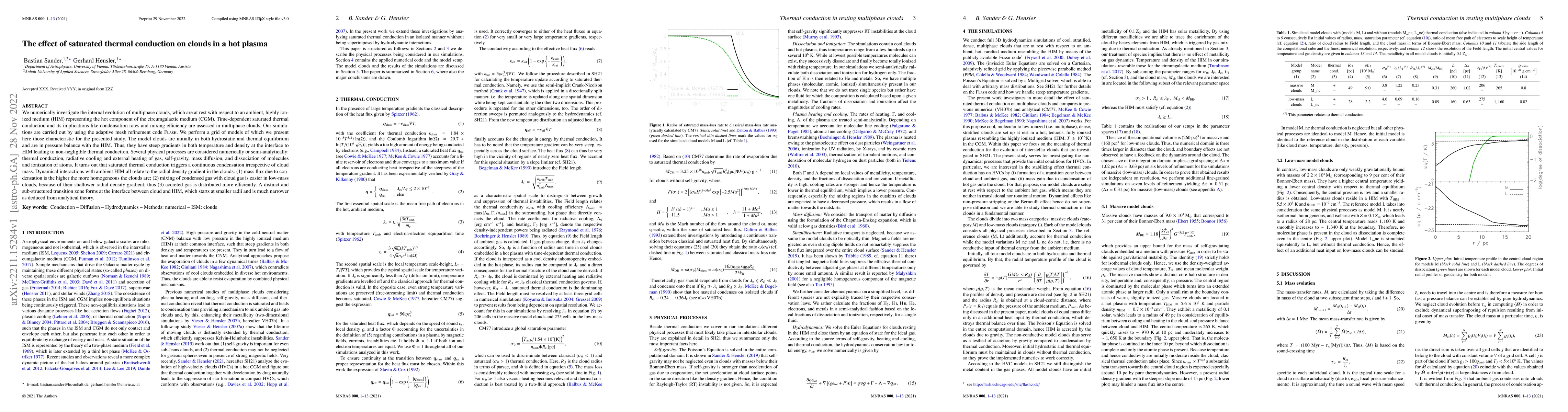 Thumbnail for The effect of saturated thermal conduction on clouds in a hot plasma
