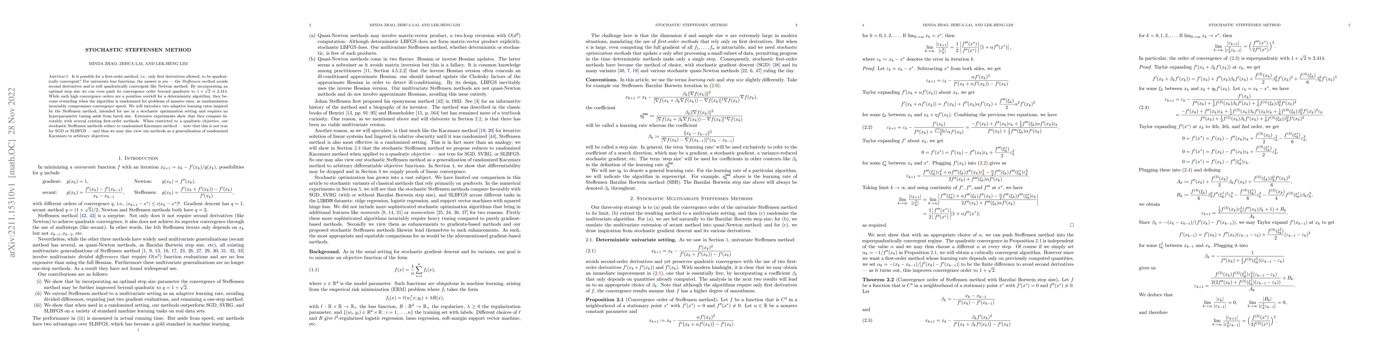 Thumbnail for Stochastic Steffensen method