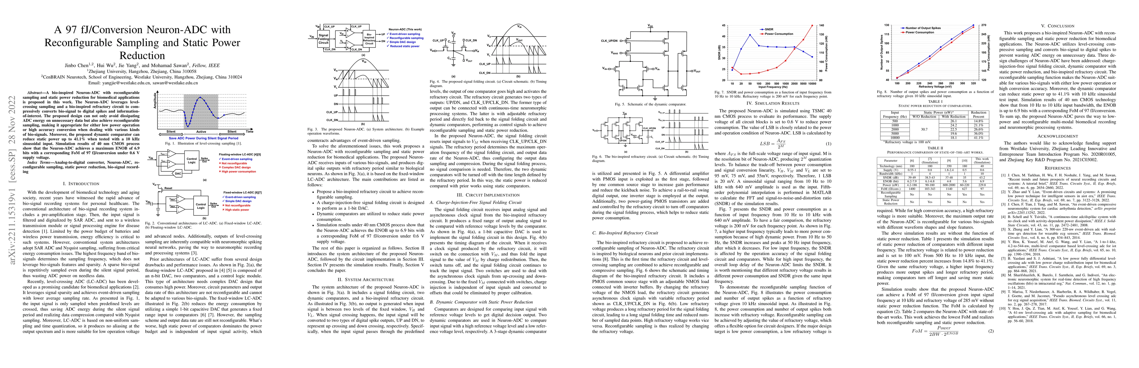 Thumbnail for A 97 fJ/Conversion Neuron-ADC with Reconfigurable Sampling and Static
  Power Reduction