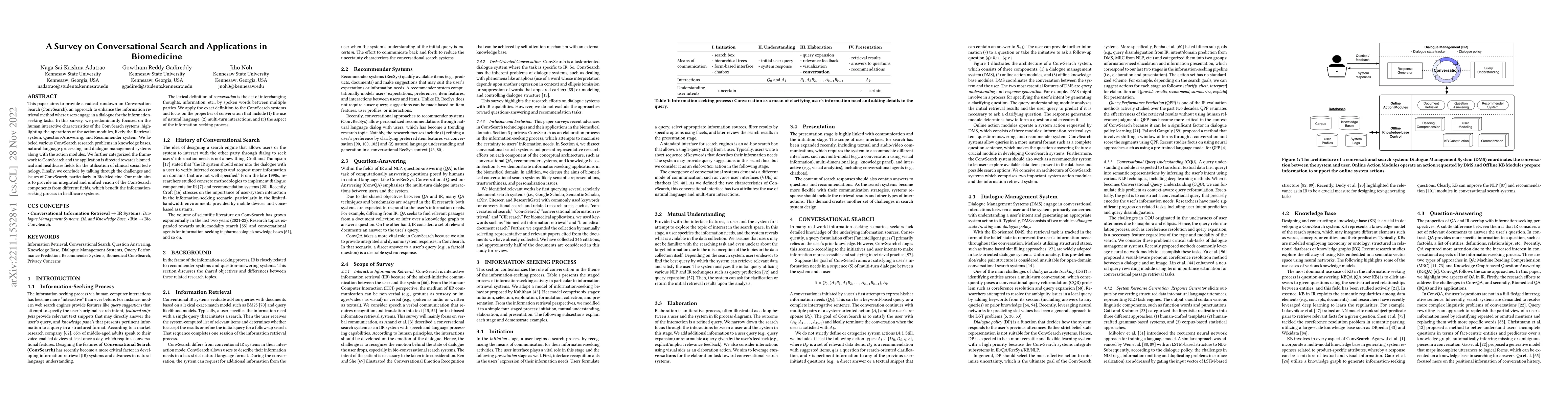 Thumbnail for A Survey on Conversational Search and Applications in Biomedicine