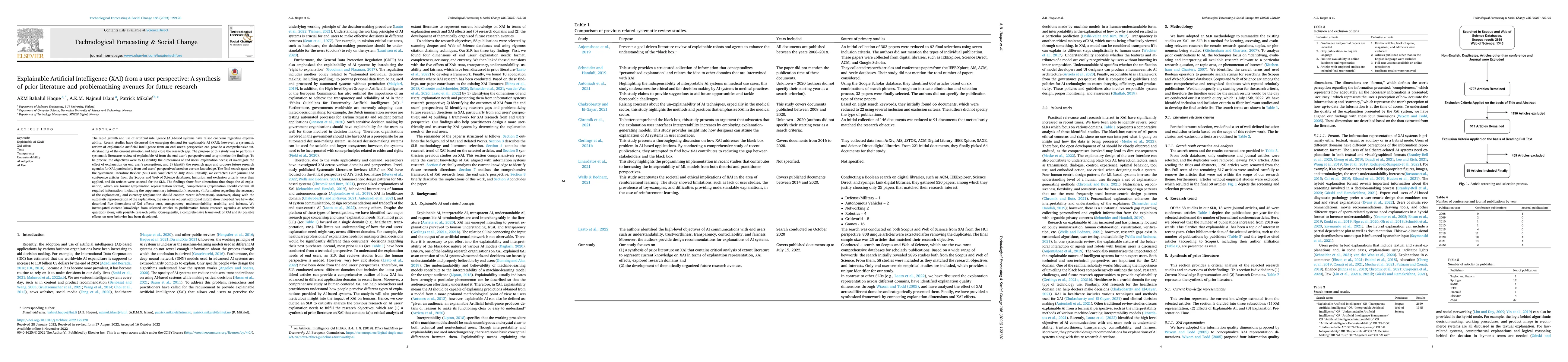 Thumbnail for Explainable Artificial Intelligence (XAI) from a user perspective- A
  synthesis of prior literature and problematizing avenues for future research