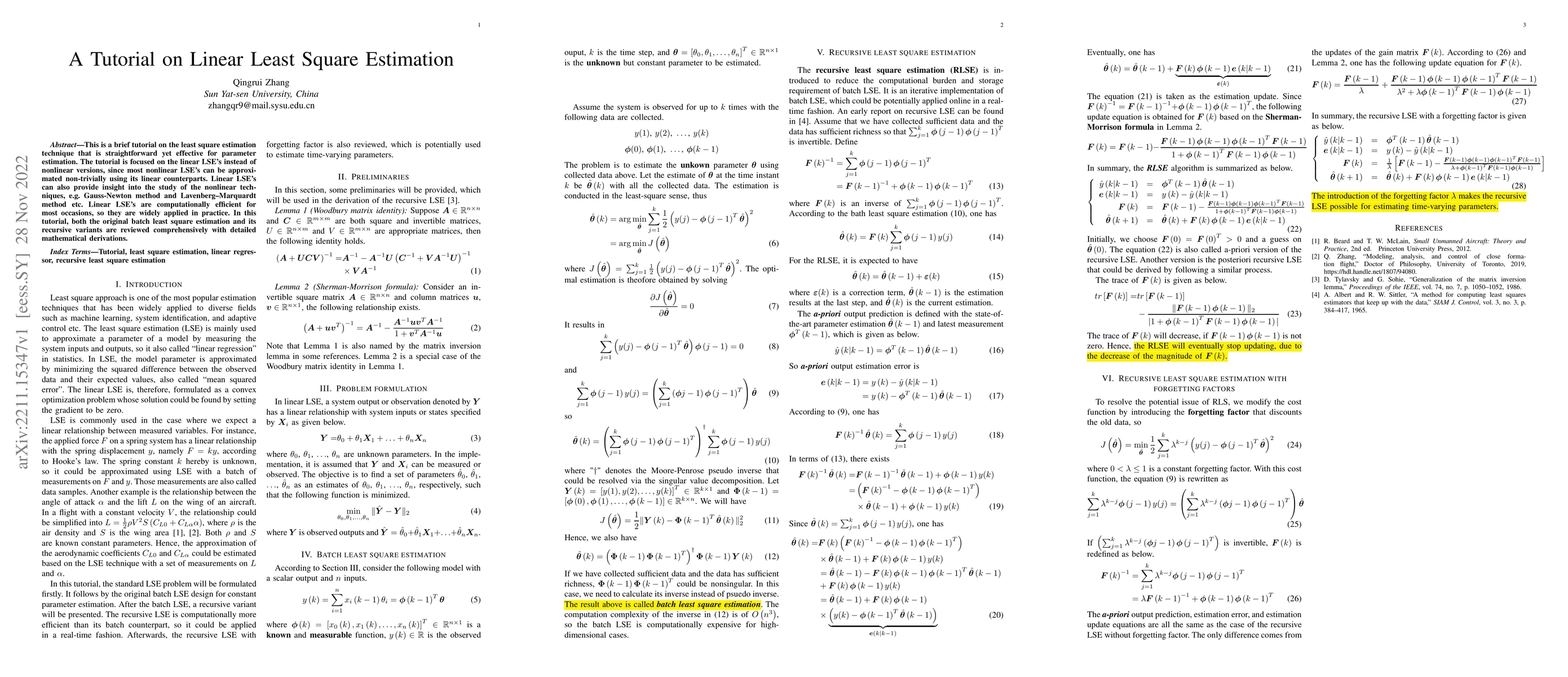 Thumbnail for A Tutorial on Linear Least Square Estimation