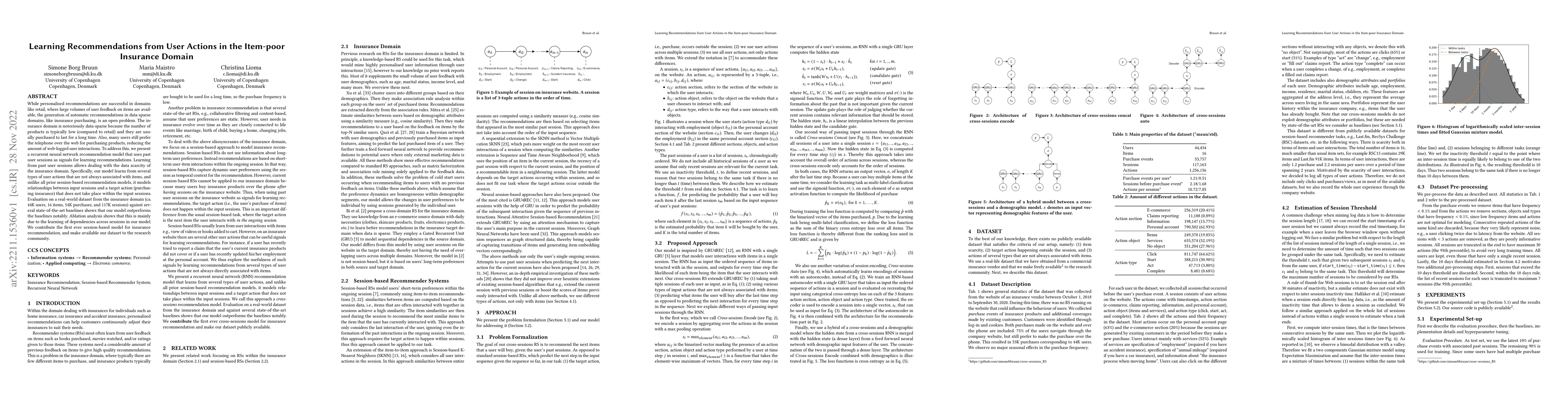 Thumbnail for Learning Recommendations from User Actions in the Item-poor Insurance
  Domain