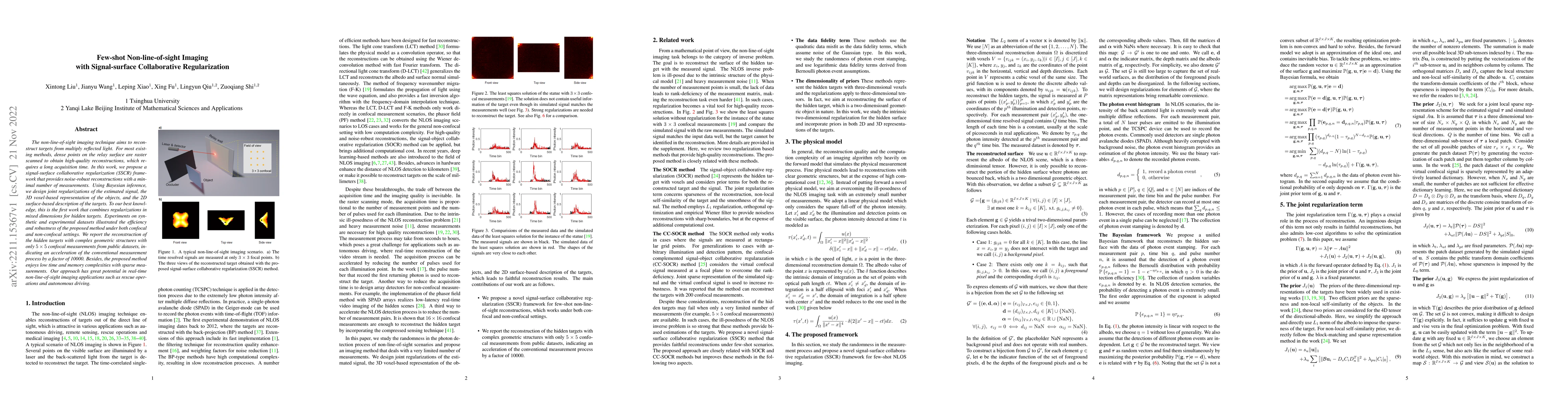 Thumbnail for Few-shot Non-line-of-sight Imaging with Signal-surface Collaborative
  Regularization