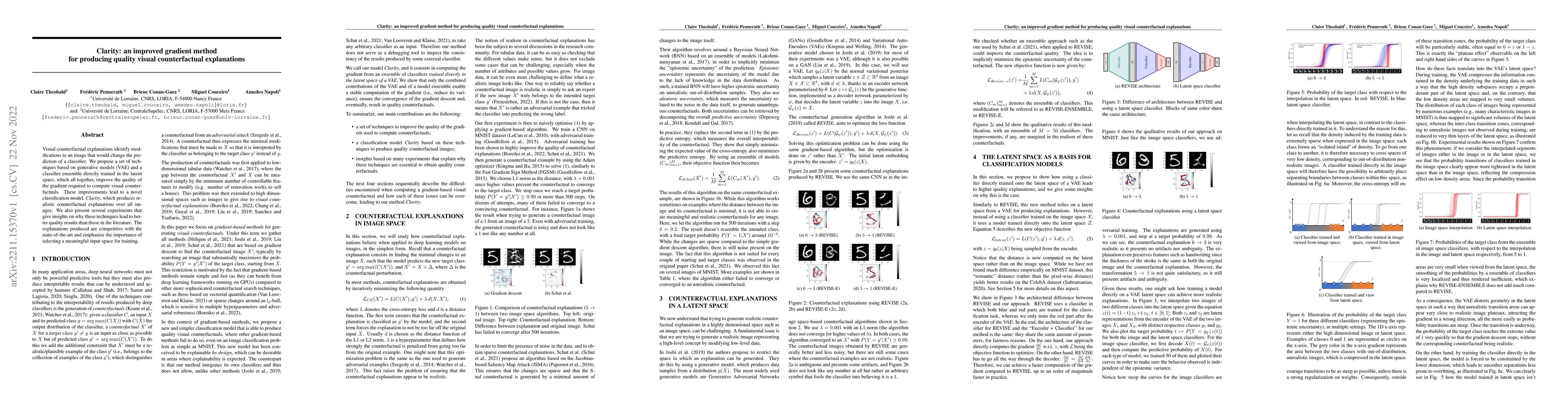 Thumbnail for Clarity: an improved gradient method for producing quality visual
  counterfactual explanations