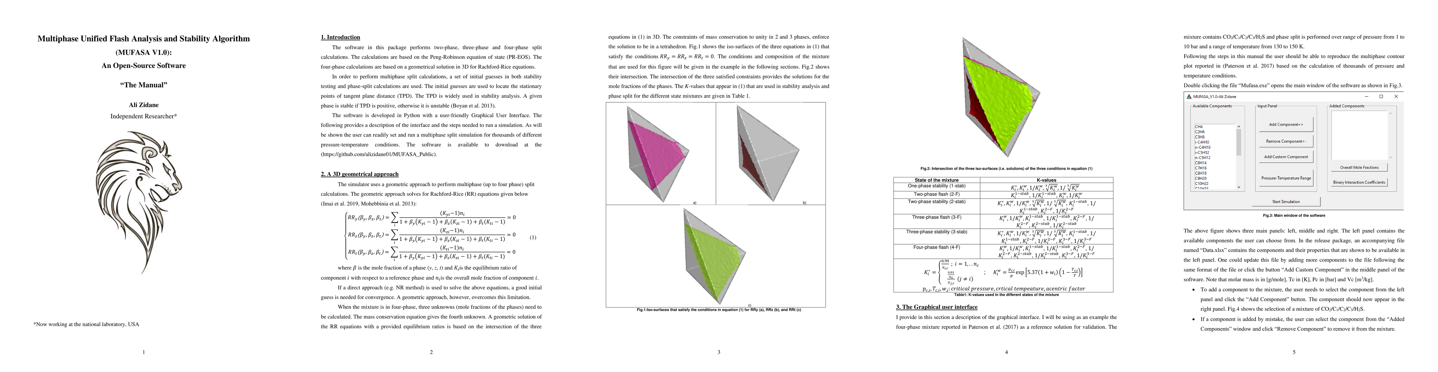 Thumbnail for Multiphase Unified Flash Analysis and Stability Algorithm (MUFASA): An
  Open-Source Software
