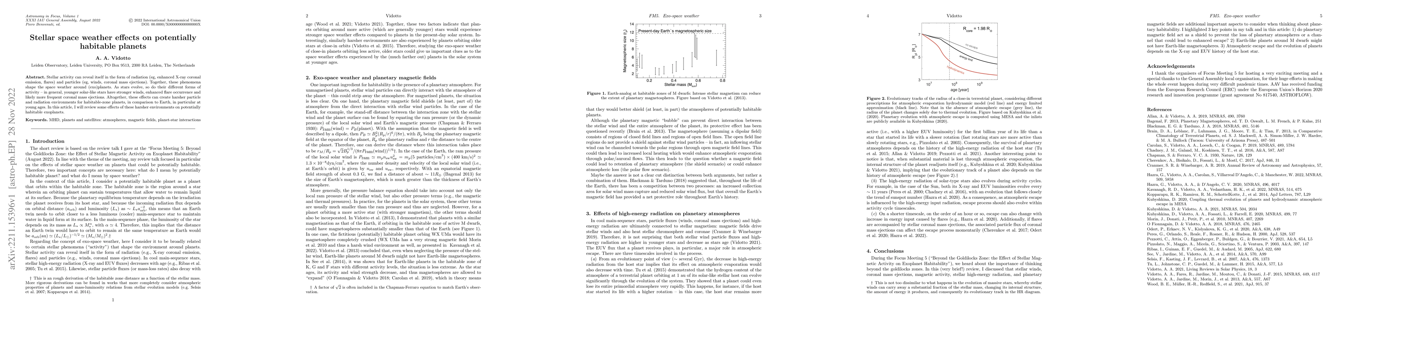Thumbnail for Stellar space weather effects on potentially habitable planets