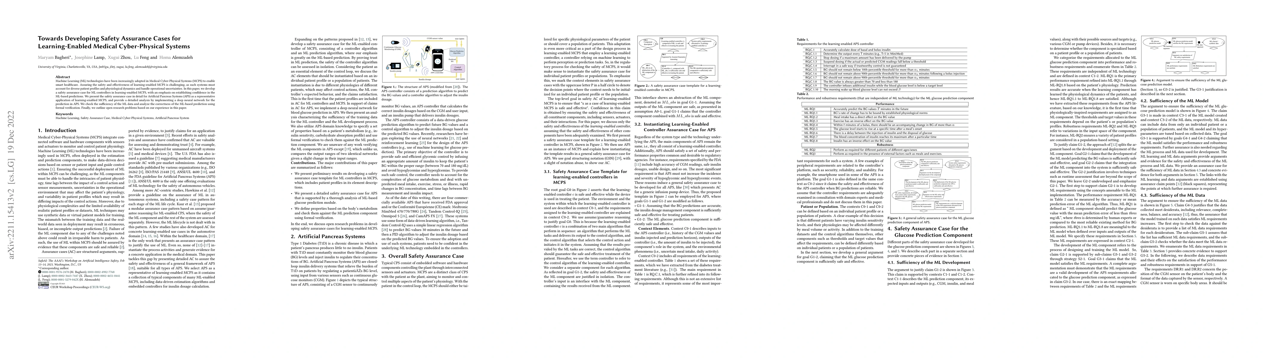 Thumbnail for Towards Developing Safety Assurance Cases for Learning-Enabled Medical
  Cyber-Physical Systems