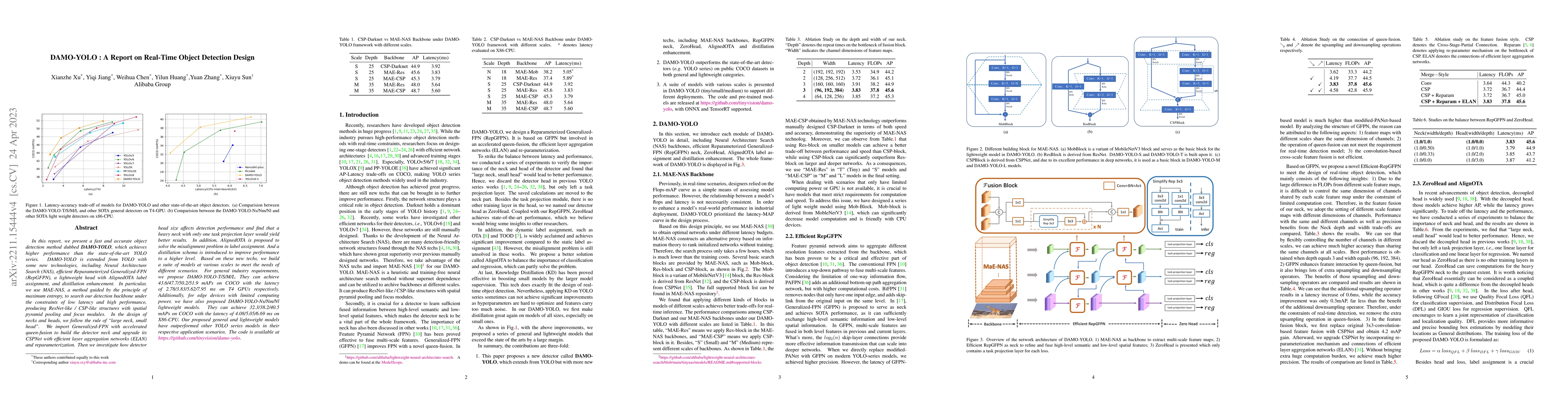 Thumbnail for DAMO-YOLO : A Report on Real-Time Object Detection Design