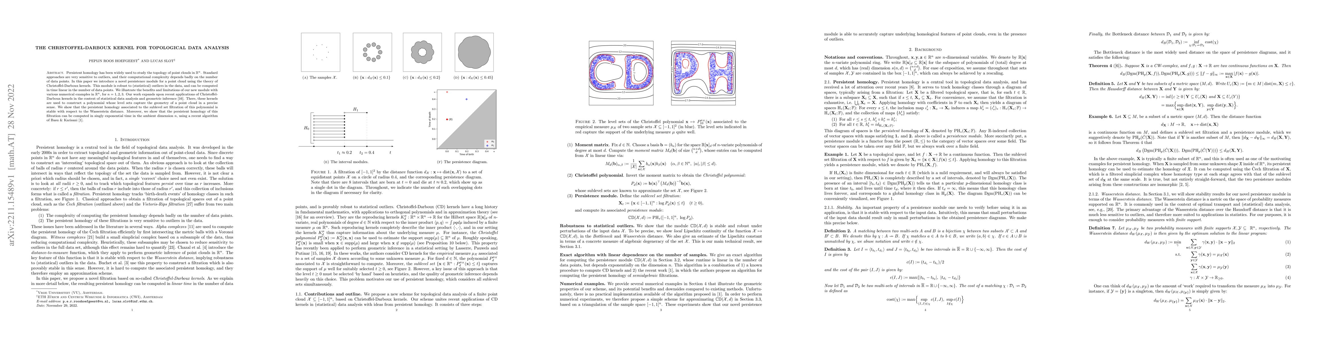 Thumbnail for The Christoffel-Darboux kernel for topological data analysis