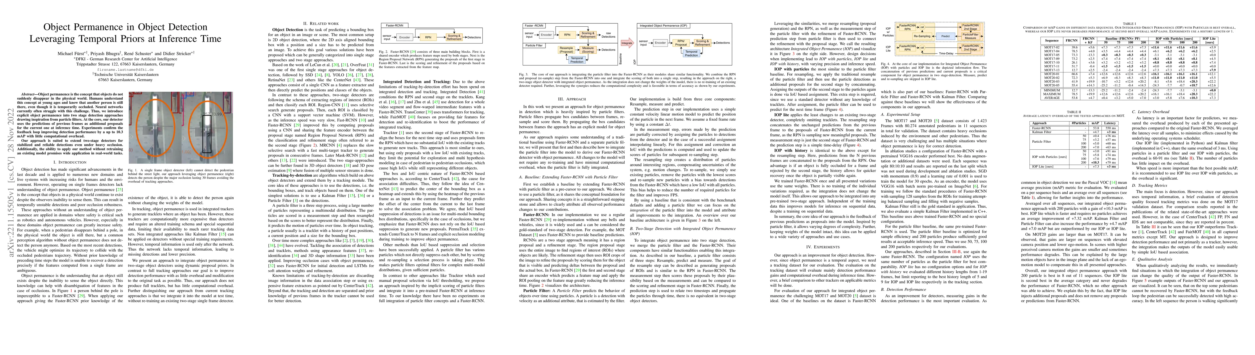 Thumbnail for Object Permanence in Object Detection Leveraging Temporal Priors at
  Inference Time