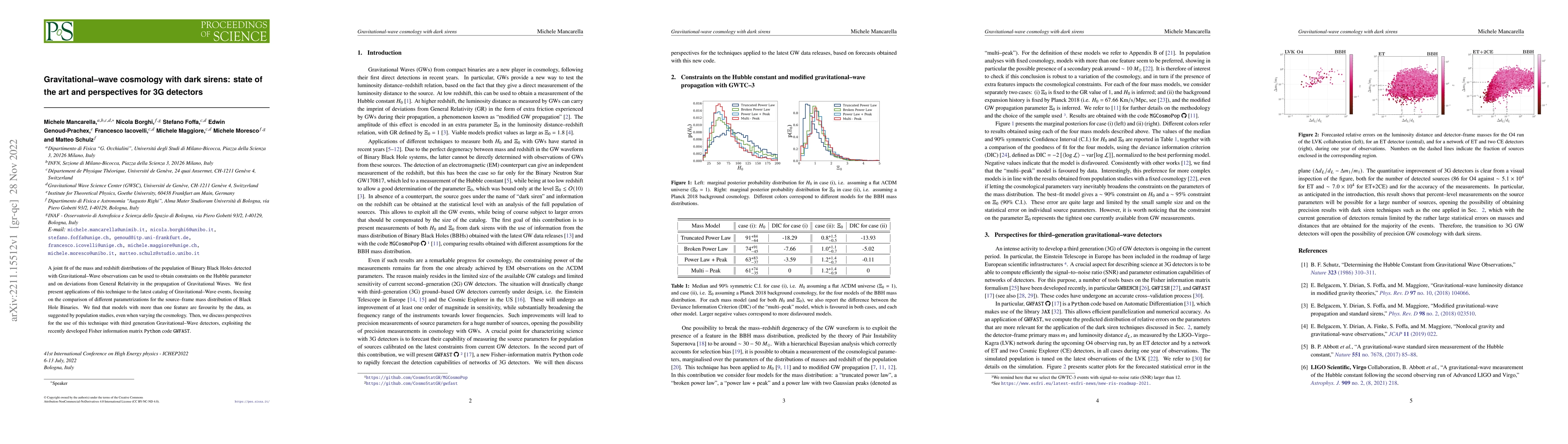 Thumbnail for Gravitational-wave cosmology with dark sirens: state of the art and
  perspectives for 3G detectors